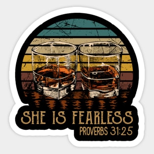 She Is Fearless Whisky Mug Sticker